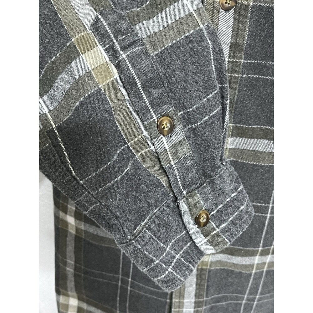 Carhartt Button Up Shirt Flannel Original Fit Work Wear Mens S Gray Grunge Gorp - Picture 4 of 8